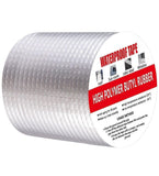 Silver aluminium waterproof foil tape for sealing pipes, tanks, and roof leaks in residential and industrial use