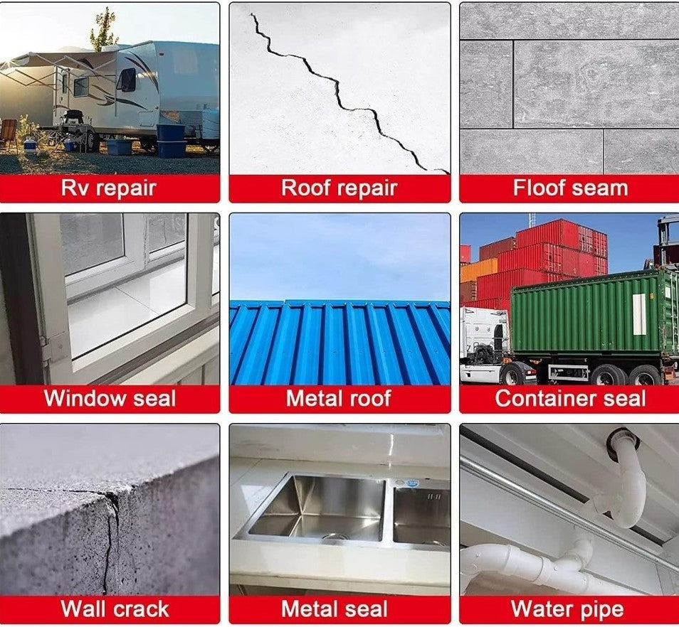 Silver aluminium waterproof foil tape for sealing pipes, tanks, and roof leaks in residential and industrial settings