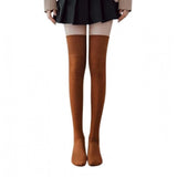 { "alt_text": "Multicolor wool socks pair, thick warm winter leg warmer socks for cold weather insulation" }