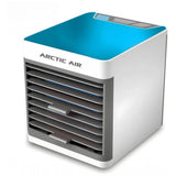 { "alt_text": "Multicolor plastic air cooler for home, portable evaporative cooling fan with soothing night light" }