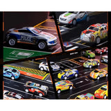 { "alt_text": "Multicolor metal pull back car set of 48 pieces, mini racing police rescue vehicles for kids' play collection" }
