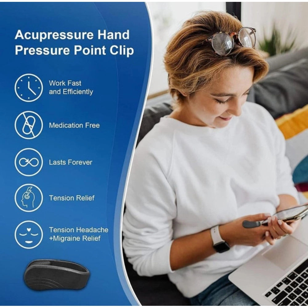 { "alt_text": "Black acupressure clips for blood sugar control, natural diabetes management, and wellness routine"}