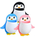 Multicolor wall mounted penguin design toothpaste holder for organizing toothbrushes and bathroom essentials