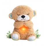 { "alt_text": "Multicolor plush teddy bear musical otter sleeping toy, super soft baby sleep soother doll for newborn gift" }