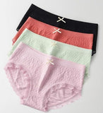 Multicolor cotton high waist full coverage briefs with lace detailing for comfortable daily wear