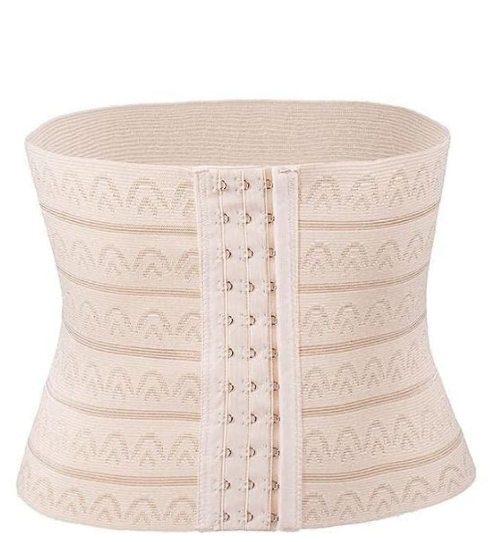 Beige breathable tummy control shapewear undergarment for slimming and waist shaping