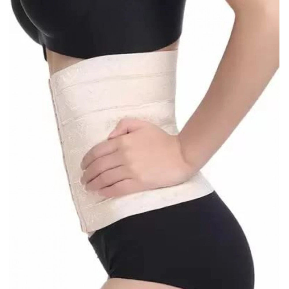 { "alt_text": "Beige skin material tummy belt shapewear undergarments for slimming support" }