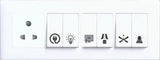 Black switch board stickers for organizing and labeling various household electrical appliances