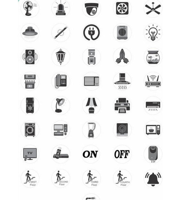 Black switch board stickers for organizing and labeling various household electrical appliances