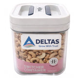 White plastic airtight container set, 500ML capacity for food storage