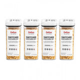 White plastic airtight storage container set of 4, 2000ML capacity, ideal for pantry organization