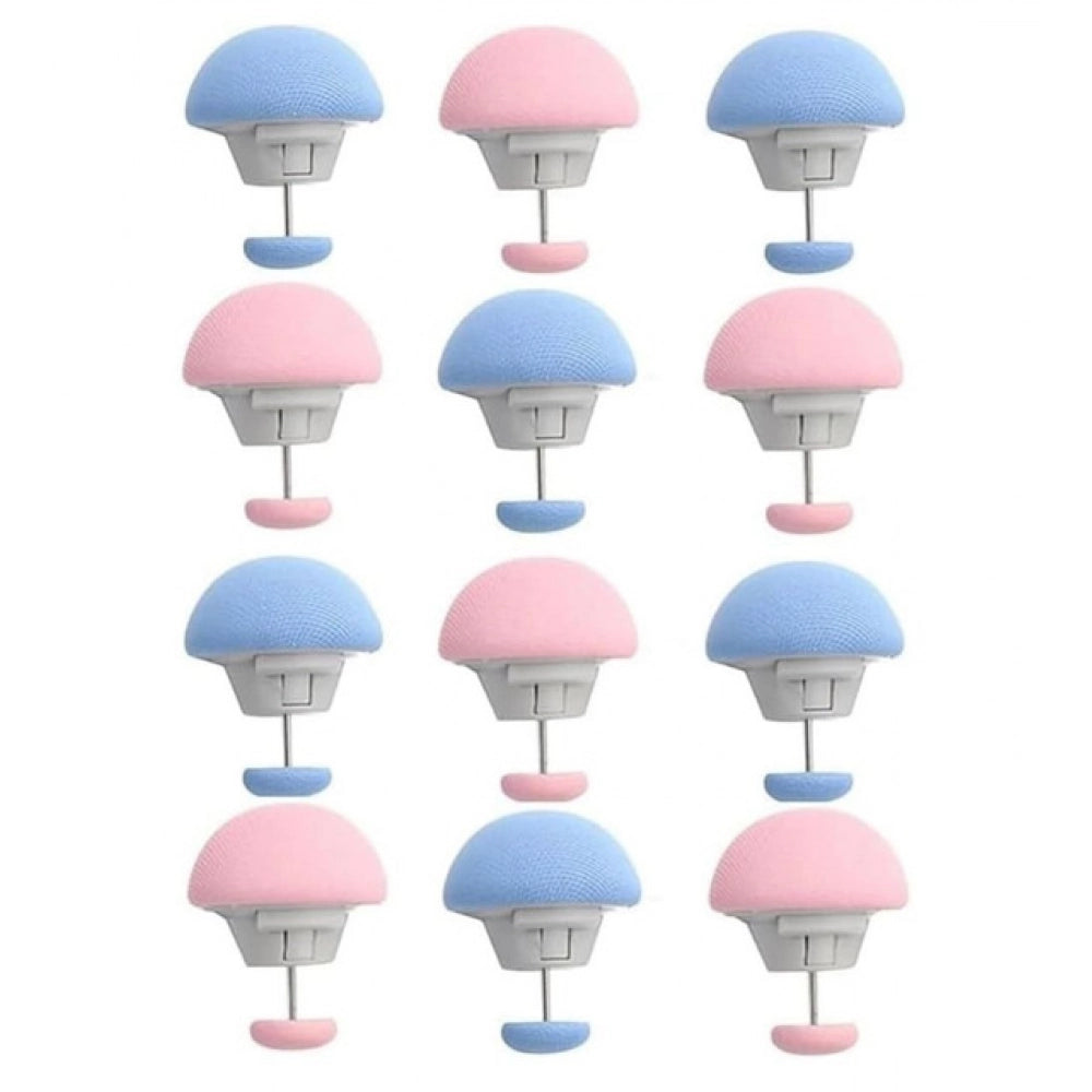 { "alt_text": "Pink blue metal duvet clips set of 10 sheet fasteners for keeping blankets and comforters in place" }