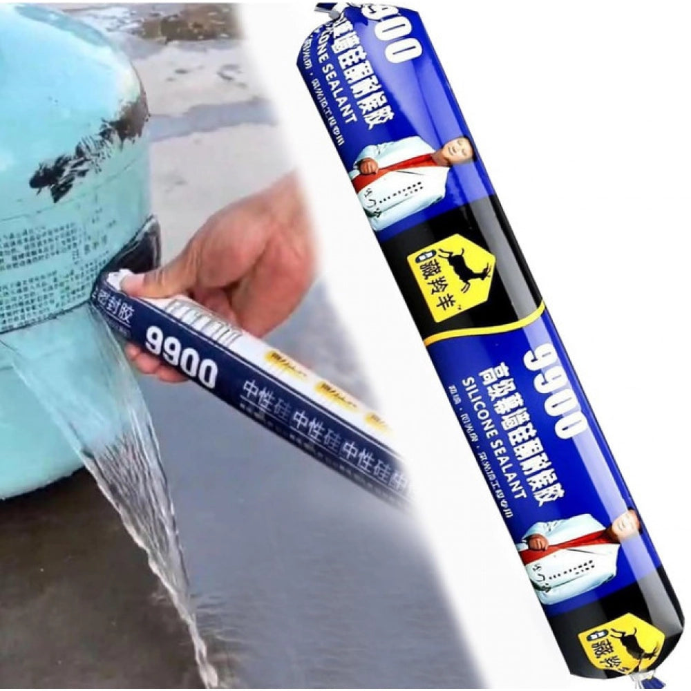 { "alt_text": "Multicolor silicone sealant waterproof repair kit for roofs pipes concrete tiles, quick-cure leak stopper" }