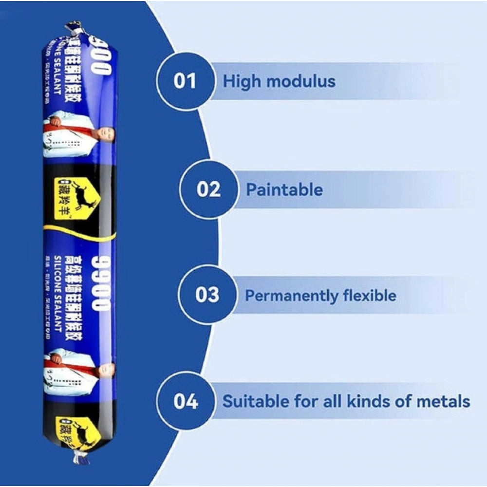{ "alt_text": "Multicolor silicone sealant waterproof repair kit for roofs pipes concrete tiles, quick-cure leak stopper" }