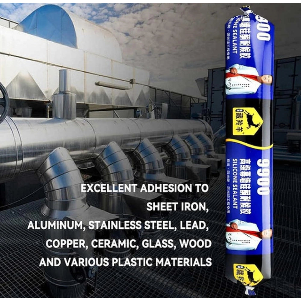 { "alt_text": "Multicolor silicone sealant waterproof repair kit for roofs pipes concrete tiles, quick-cure leak stopper" }