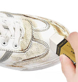 White shoe cleaning eraser for suede, nubuck, and leather shoes, removing dirt and scuff marks without water