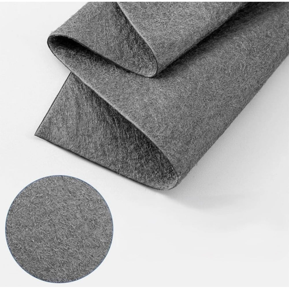 { "alt_text": "Black microfiber magic cleaning cloth pack of 5, streak-free household glass mirror window cleaner for car use" }