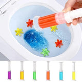 Multicolor floral, citrus, and ocean-scented toilet bowl cleaner and air freshener gel