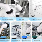 { "alt_text": "Multicolor electric spin scrubber cordless rechargeable cleaning tool, deep clean bathroom grout brush set" }