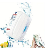 White shoe cleaning brush with soft fine bristles for removing stains and whitening sneakers