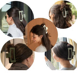 Multicolor soft silicone hair claw clip with flexible polymer core for gentle, all-day grip