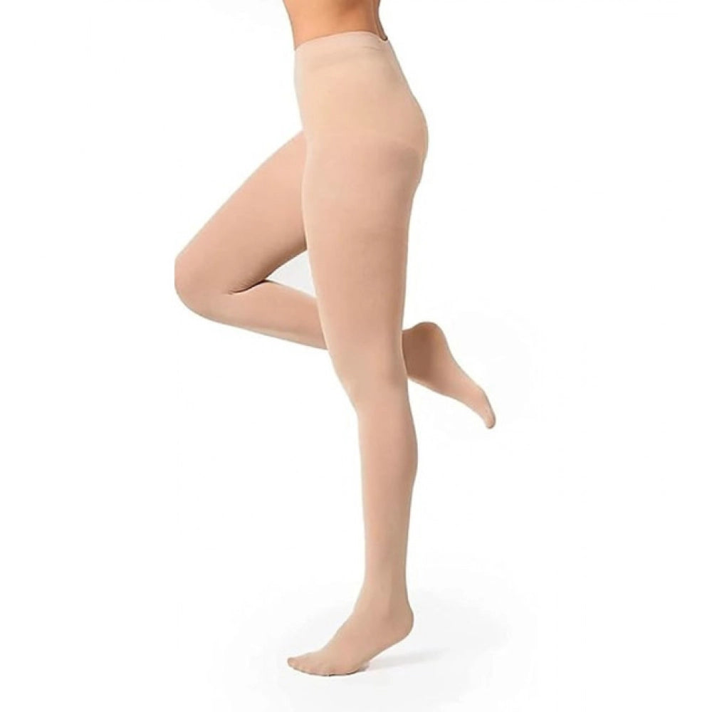 { "alt_text": "Multicolor nylon stocking tights pack of 2, smooth fit hosiery for women's uniform wear and daily use" }