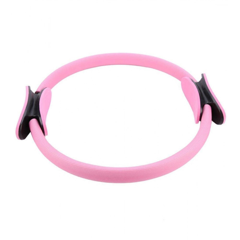 { "alt_text": "Pink rubber yoga pilates ring for core workout, abdominal, and thigh toning exercise equipment" }