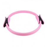 { "alt_text": "Pink rubber yoga pilates ring for core workout, abdominal, and thigh toning exercise equipment" }