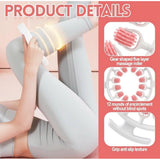 { "alt_text": "Pink massage roller massager with 12 balls for cellulite reduction, lymphatic drainage, and muscle relief" }