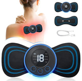 Black mini portable massager for targeted muscle tension relief and pain management