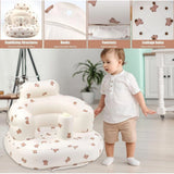{ "alt_text": "Multicolor inflatable baby sofa set with bathtub, suitable for 3+ months, promoting healthy posture" }