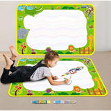{ "alt_text": "Multicolor plastic water drawing mat for toddlers, educational doodle toy with magic pen for kids" }
