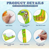 { "alt_text": "Multicolor plastic water drawing mat for toddlers, educational doodle toy with magic pen for kids" }