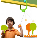 { "alt_text": "Green durable table tennis trainer for improving hand-eye coordination and catching skills" }