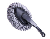 Black-grey microfiber duster set for cleaning cars, furniture, and household surfaces