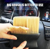 Black car dashboard cleaning brush set for deep cleaning car interior nooks and crannies