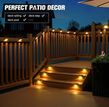 Pack of 4 Stair Deck Solar Light (Black)
