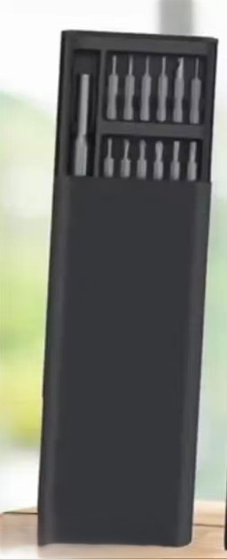 Black 24-in-1 precision screwdriver set made of S2 steel for electronics and household appliance repair