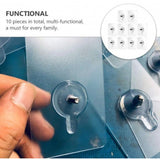 Pack of 25 Acrylic-Metal Wall Hook (Multicolor)