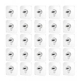 Pack of 25 Acrylic-Metal Wall Hook (Multicolor)