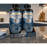 { "alt_text": "Yellow gel cockroach killer bottles, 100 ML, pack of 2, fresh fruit scent, pest control gel" }