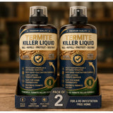 { "alt_text": "Liquid termite killer spray bottles, 100 ML, pack of 2, fresh fruit scent, pest control solution" }
