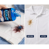 { "alt_text": "White liquid fabric stain remover bottles, 100 ML each, for fresh fruit scented stain removal" }