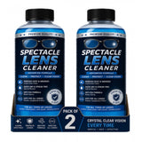 { "alt_text": "Clear liquid spectacle lens cleaner bottles, 100 ML pack of 2, for removing dust and smudges" }
