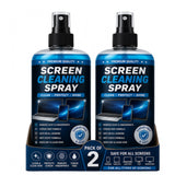 { "alt_text": "Clear spray bottle screen cleaning liquid kit, 100 ML, for electronics, removing fingerprints and dirt" }