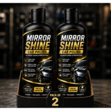 Pack of 2 Mirror Shine Car Polish Liquid Flip Top Cap Bottles 100 ML