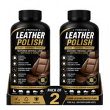 { "alt_text": "Brown leather polish liquid bottles, 100 ML, for maintaining and shining leather surfaces, shoe care" }