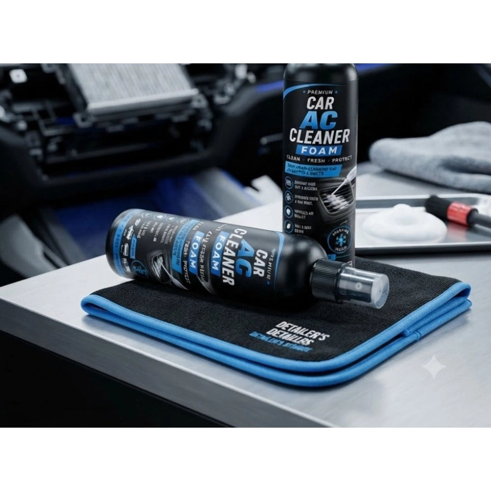 { "alt_text": "Fresh fruit car AC cleaner foam spray bottles, 100 ML, for car vents and air conditioning cleaning" }