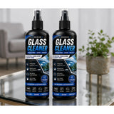 { "alt_text": "Clear glass cleaner liquid spray bottles, 100 ML, pack of 2, fresh fruit fragrance for cleaning glass surfaces" }