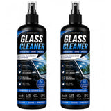 { "alt_text": "Clear glass cleaner liquid spray bottles, 100 ML, pack of 2, fresh fruit fragrance for cleaning glass surfaces" }